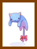 Icon of Blue Drooping Cat Box