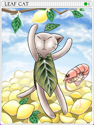 Icon of Leaf Cat Card