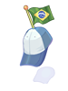 Icon of Brazilian Flag Hat