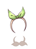 Icon of Cute Green Ribbon