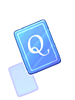 Icon of Blue Q Card